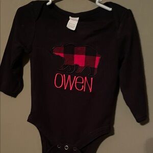 Black and Red Bear Kids One Piece A1